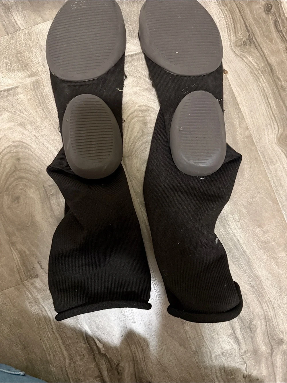 Yeezy Black Sock Boots - Stretch Knit Over-the-Knee Style